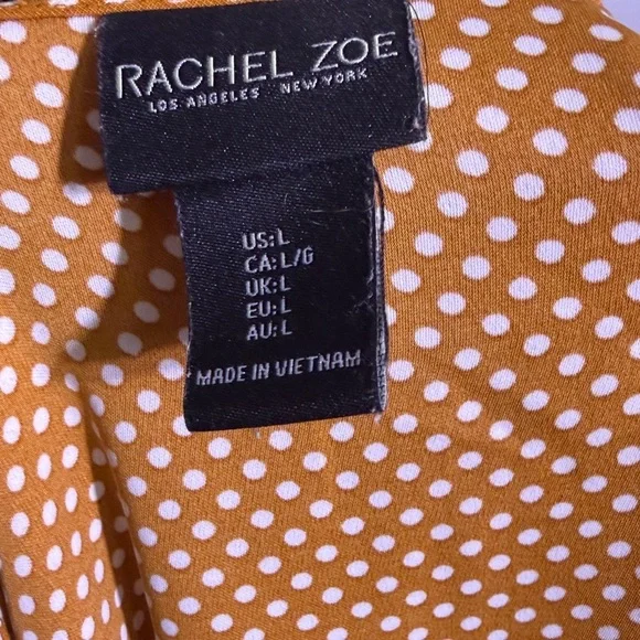 Rachel Zoe V-neck blouse with polka dot print Size L - Picture 5 of 6